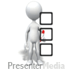 Stick Figure Drawing Three Check Marks - PowerPoint Animation