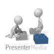 ID# 5546 - Stickman Building Blocks - Non Looping - PowerPoint Animation