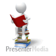 Sitting On Books Reading PowerPoint animation