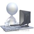 ID# 5655 - Working On Computer - PowerPoint Animation