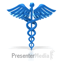 Caduceus Rotating Blue Medical Health Sy PowerPoint animation