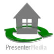 Arrows Circling House Symbol - PowerPoint Animation