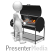 Stick Figure Cooking On Grill - PowerPoint Animation