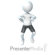 Stick Figure Treading No Water PowerPoint animation