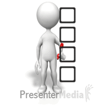Drawing Four Check Marks (Non - Looping) PowerPoint animation