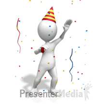 Stick Figure Party Celebration Powerpoint animation