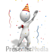 ID# 7179 - Stick Figure Party Celebration - PowerPoint Animation