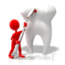 Brushing A Large Tooth Powerpoint animation