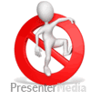 Stop Guesture in Prohibited Symbol PowerPoint animation
