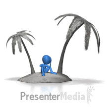 Stuck On Deserted Island PowerPoint animation
