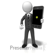 Icon Flow Smart Phone - Looping PowerPoint animation