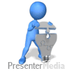 Figure Colored Light Bulb Puzzle PowerPoint animation