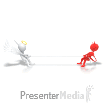 Good Evil Wrestle PowerPoint animation
