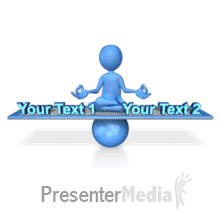 Stick Figure Balanced Text Powerpoint animation