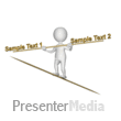 Stick Figure Tightrope Text - PowerPoint Animation