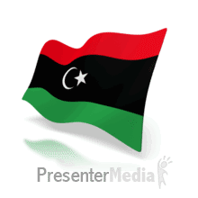 Libya Flag Perspective Anim PowerPoint animation