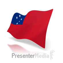 Samoa Flag Perspective Anim PowerPoint animation