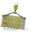 Construction Sign Swinging On Hook - PowerPoint Animation