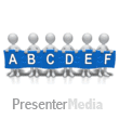 Team Puzzle Six Piece Text PowerPoint animation