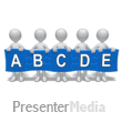 Team Puzzle Five Piece Text PowerPoint animation
