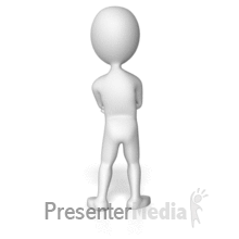 Stick Figure Nodding With Arms Crossed PowerPoint animation