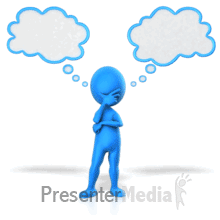Pondering Two Thoughts Anim PowerPoint animation