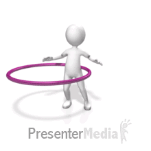 Figure Hula Hooping PowerPoint animation
