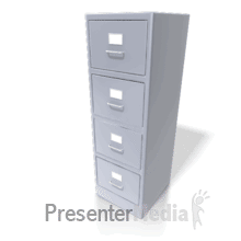Text Popping Out Of Office Cabniet PowerPoint animation