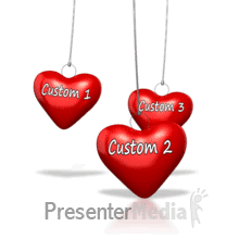 Custom Hearts Swinging PowerPoint animation
