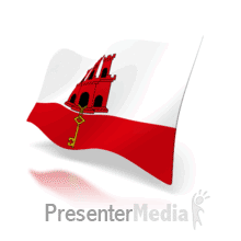 Gibraltar Flag PowerPoint animation