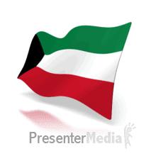 Kuwait Flag Perspective PowerPoint animation