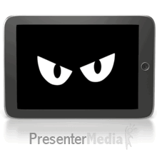 Black Tablet Spy Watching PowerPoint animation