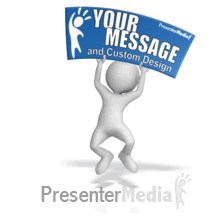 Figure Jumping With Custom Sign PowerPoint animation