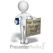 Beggar Holding Custom Sign PowerPoint animation