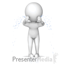 Figure Crying Eyes Out PowerPoint animation