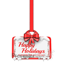 Hanging Swinging Ribbon Sign PowerPoint animation