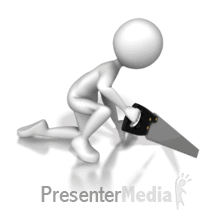 Figure Using Saw PowerPoint animation