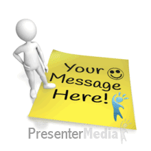 Figure Presenting Blank Note PowerPoint animation