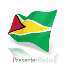 Guyana Animated Flag PowerPoint animation