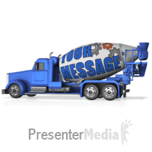 Custom Cement Truck Mixer PowerPoint animation