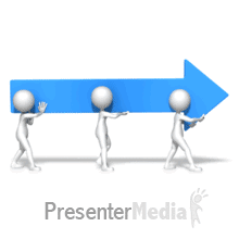 Figures Carrying Arrow Right PowerPoint animation