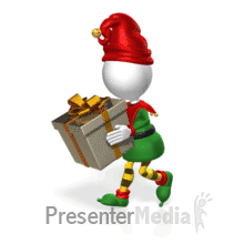 Elf Run Present PowerPoint animation