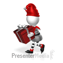 Elf Run Present PowerPoint animation
