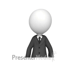 Businessman Figure Holding Out Custom Ca PowerPoint animation