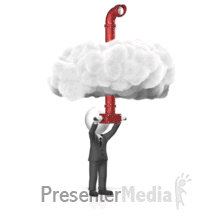 Businessman Cloud Periscope PowerPoint animation