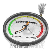 Gauge Needle Negative PowerPoint animation
