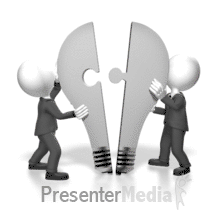 Businessmen Ideas Merging PowerPoint animation