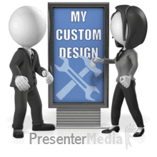 Man Woman Remove Posters PowerPoint animation