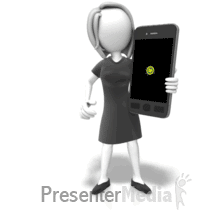 Icon Female Smart Phone (Looping) PowerPoint animation