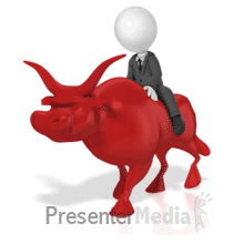 Businessman Ride Bull PowerPoint animation